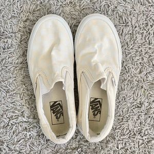 White Checkered Vans